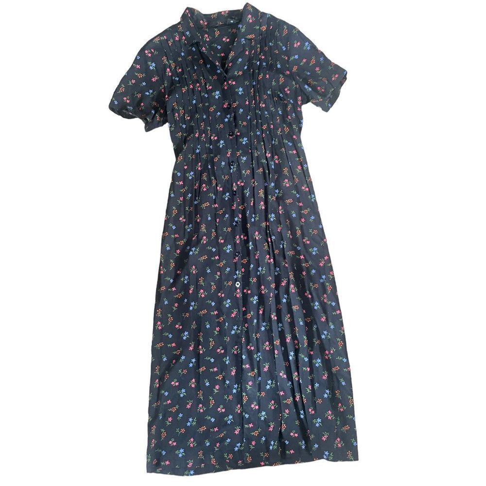 Erika Floral Maxi Dress - Navy and Multicolor